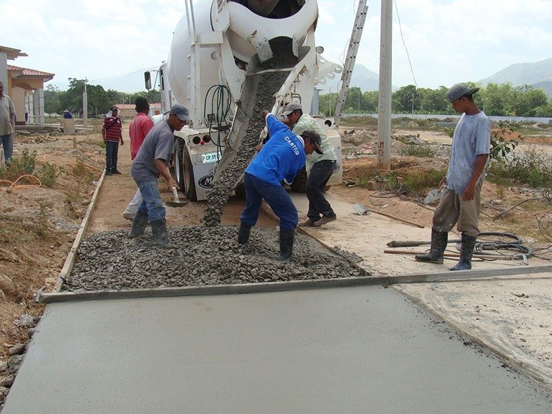 concrete road construction